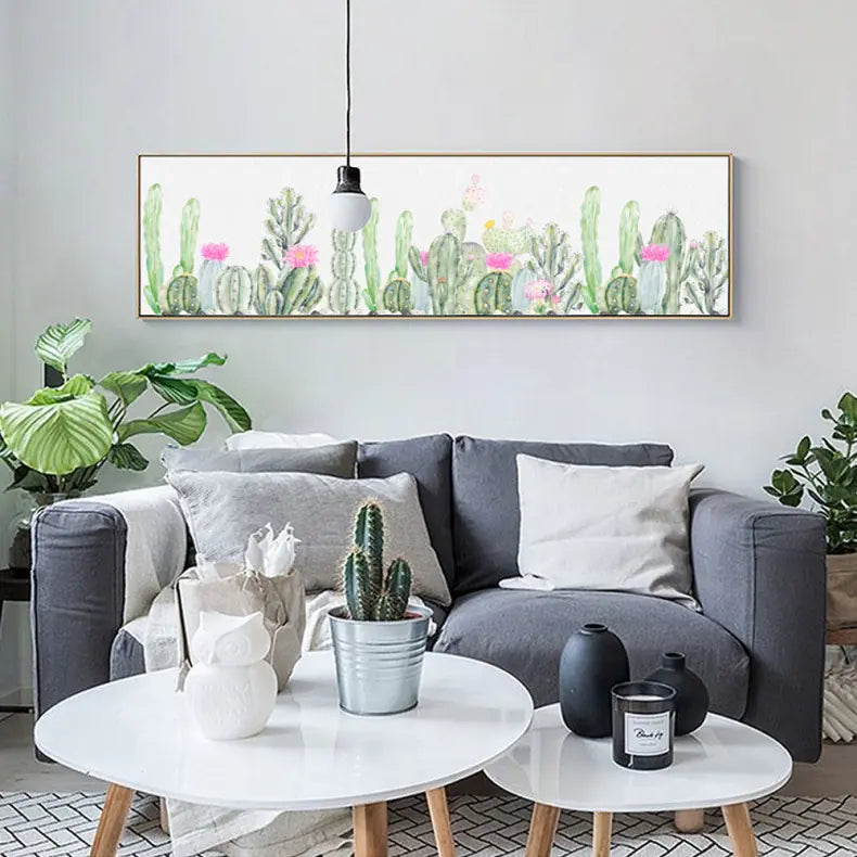 Plant and Cactus-Style Mural