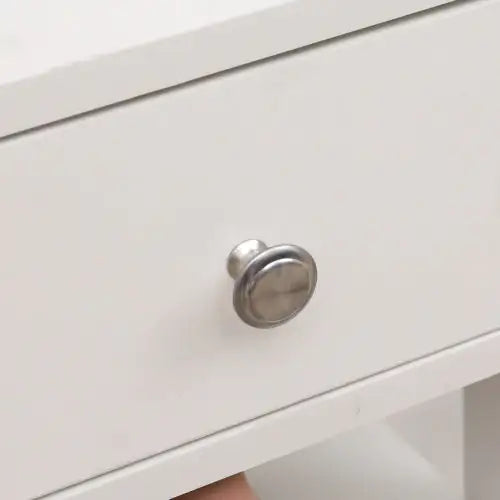 Multi-use White Shoe Rack with Two Drawers