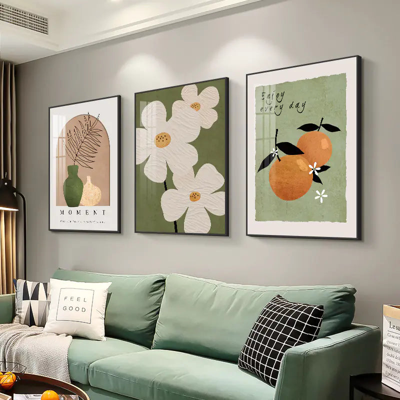 Three-Piece Fruity and Planty-Style Canvas