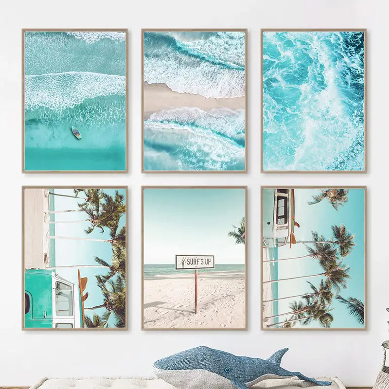 Six-Piece 7.9"x11.8" Decorative Beach Set