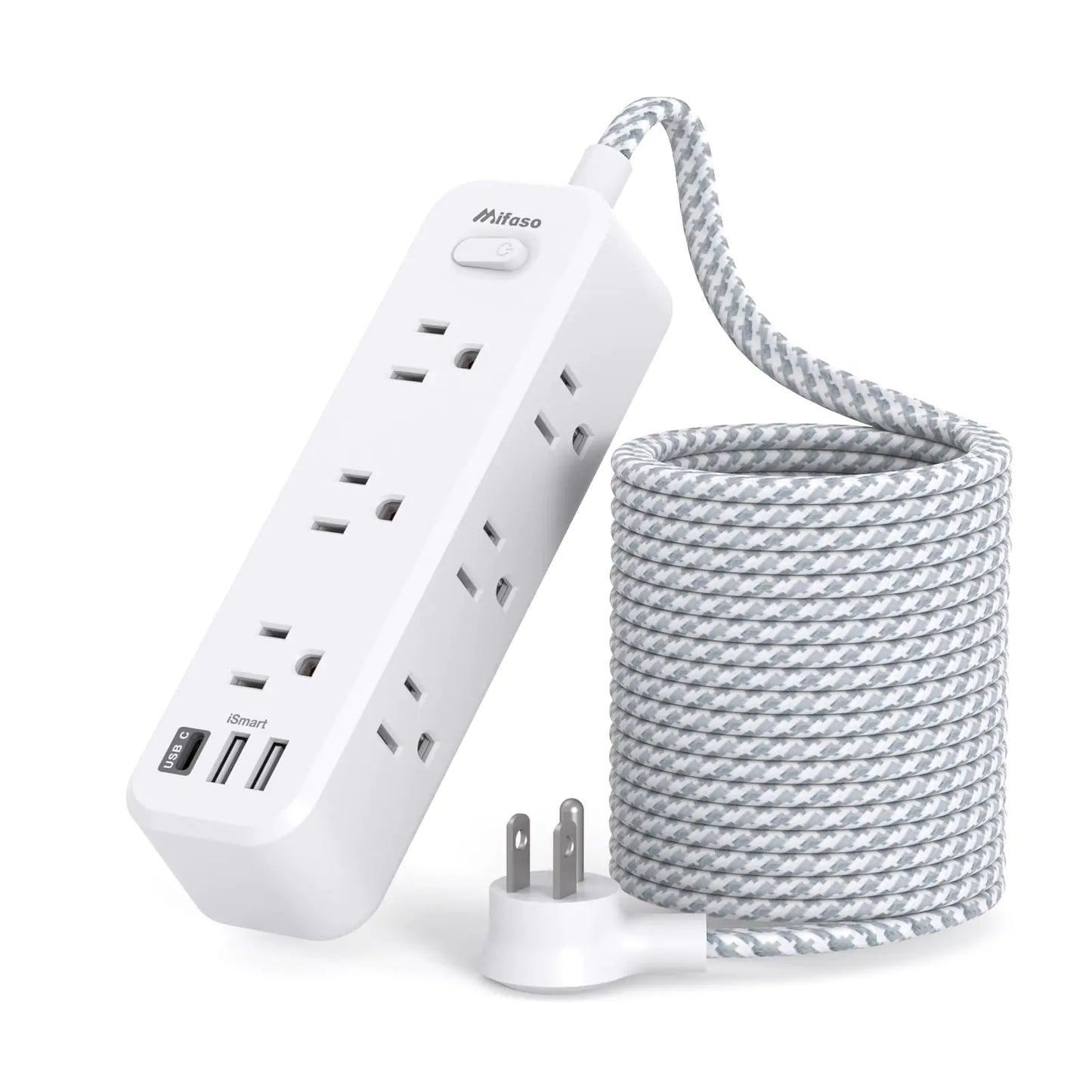 15ft Extension Cord with Nine Outlets and 3 USB Ports