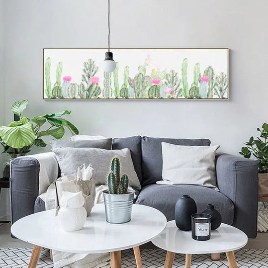 Plant and Cactus-Style Mural