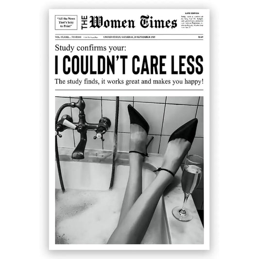 Newspaper Black and White 16"x24" Trendy Canvas