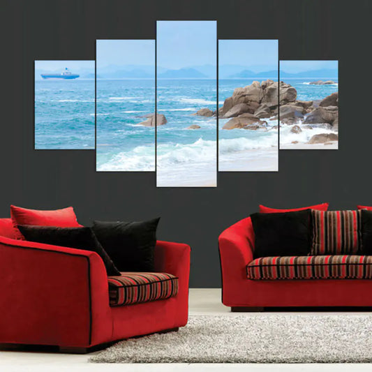 Five-Piece Ocean Mural