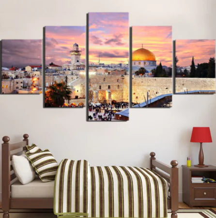 City Five-Piece Canvas Decoration
